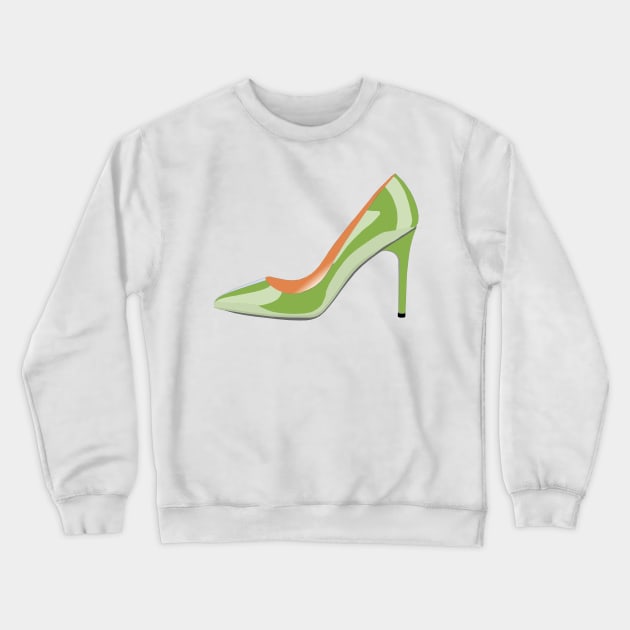 High Heel Shoe in Greenery Crewneck Sweatshirt by DavidASmith